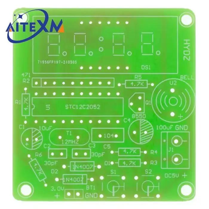 AT89C2051 Horloge électronique numérique 4 bits, suite de production électronique, kit de bricolage,