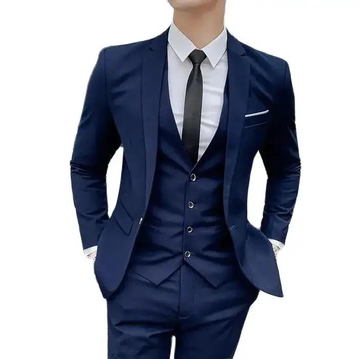 Costume de gentleman décontracté pour hommes, costume de banquet de mariage d'affaires en plein air,