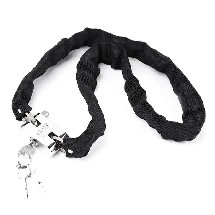 Serrure de chaîne de vélo robuste en métal 83cm pour sécurité vélo VTT moto facile à utiliser occasions quotidiennes et loisirs
