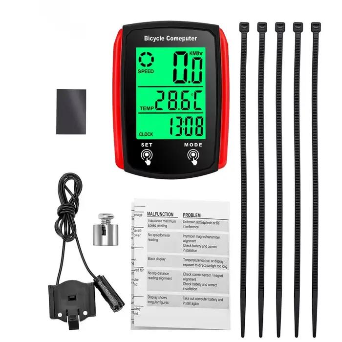 Compteur de Vitesse et Odomètre de Vélo Écran LCD Multifonctionnel Accessoire de Cyclisme pour Hommes et Femmes Occasions Spéciales