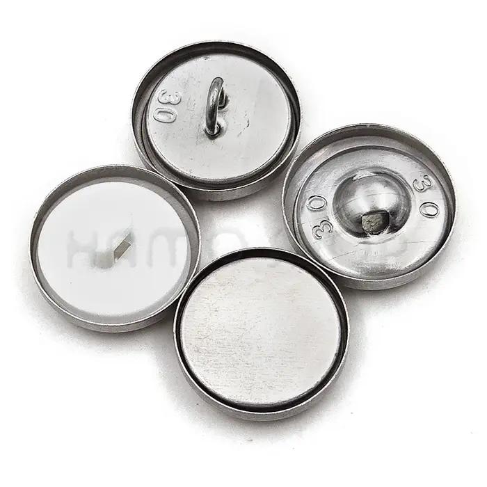 100 pièces ensembles/lot #16-60 bricolage boutons en tissu faits à la main forme de pain rond tissu