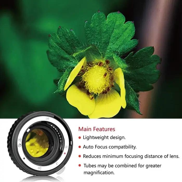 Meike MK-N-AF1-A Auto Focus Macro Extension Tube Set pour Nikon F Mount D850 Danalystes D750 D3500 D