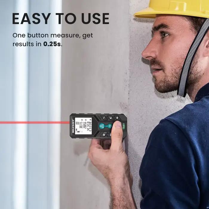 MILESEEY-Distancemètre laser, ruban à mesurer Trena laser de haute qualité 40M 60M 80M 100M 120M