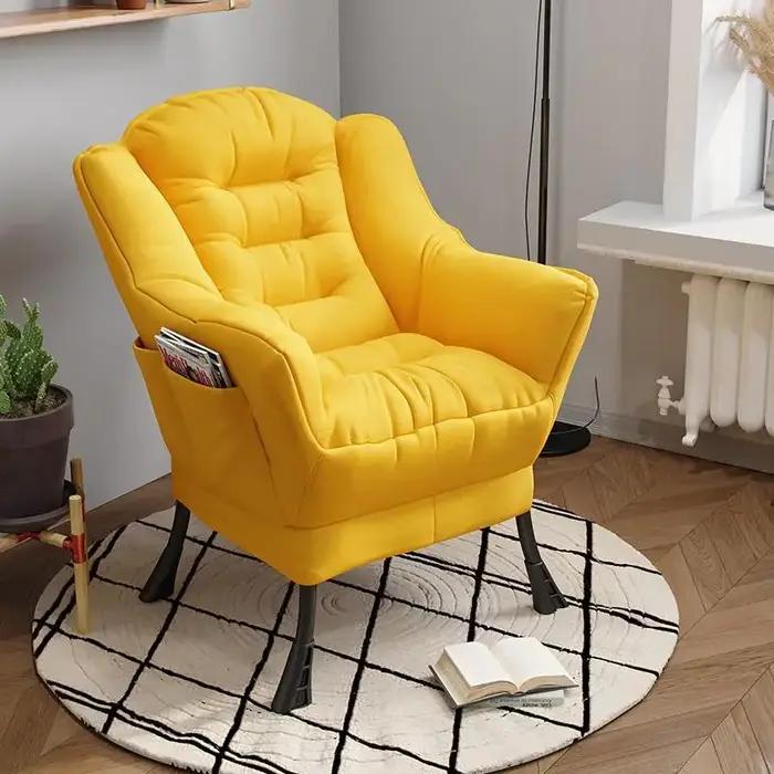 Chaise de canapé confortable avec repose-pieds, chaises de salon, loisirs paresseux, chaise à dossie
