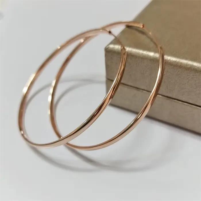 Senlissi-nouvelles boucles d'oreilles plaquées or 18 carats pour femmes, en argent Sterling 925, 3.0