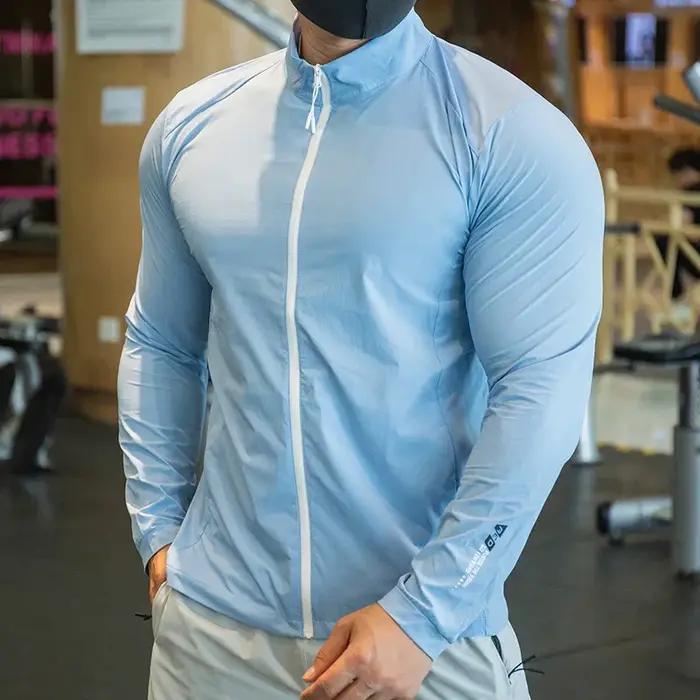 Veste compression élastique OupillGym homme pour course entraînement cyclisme respirante et coupe sèche