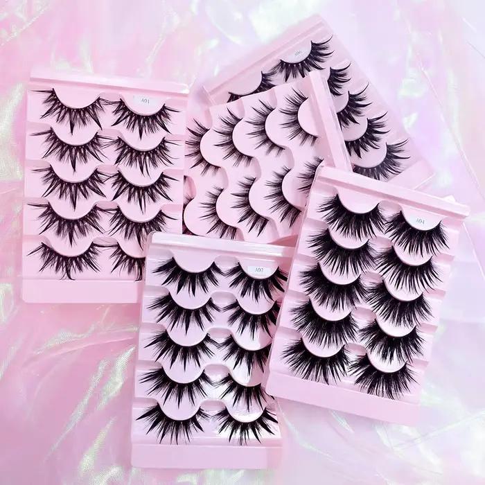 RED SIREN – faux-cils en vison naturel doux, 5 paires, mode coréenne, style Manga