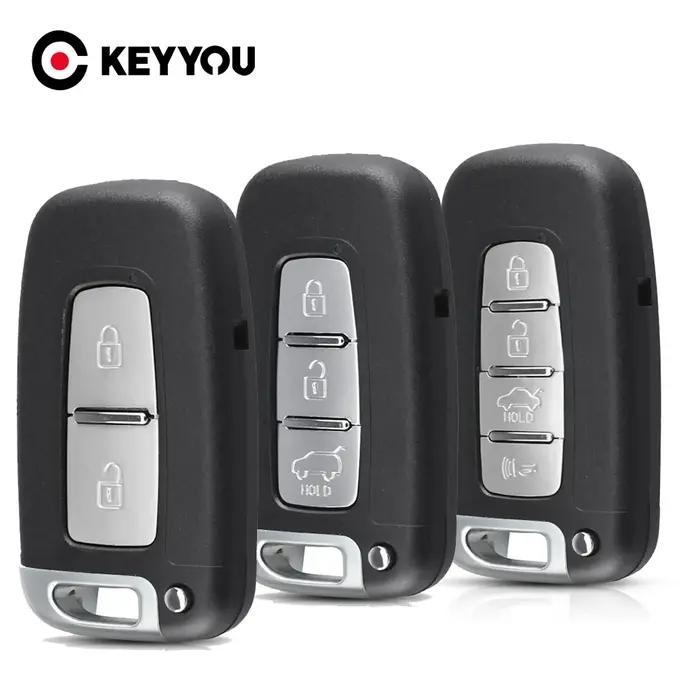 KEYYOU 2/3/4 boutons coque de clé télécommande de voiture intelligente pour Hyundai IX35 Sonata 8 El