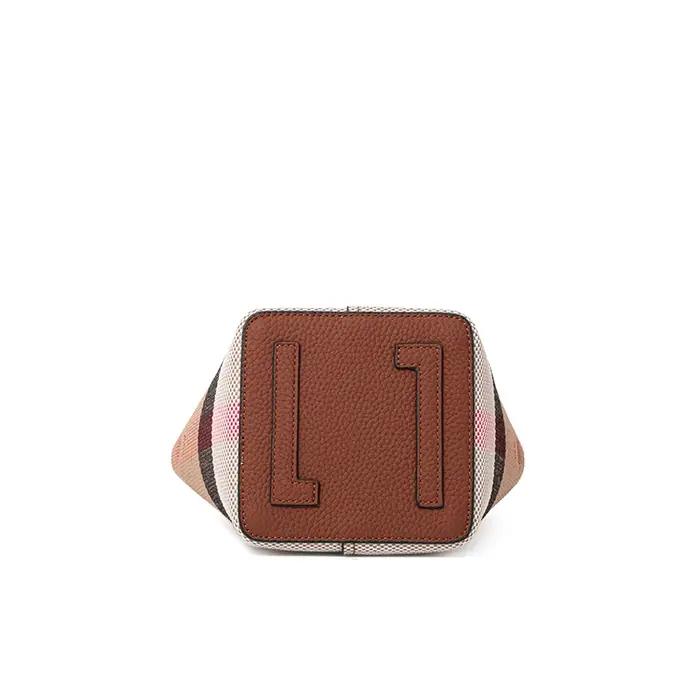Sac à main à carreaux en toile de vache véritable, nouveau sac à bandoulière rétro à bandoulière dét