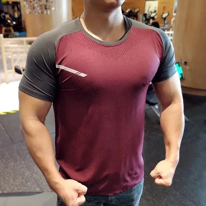 T-shirt de sport à manches courtes pour hommes, course à pied en plein air, entraînement, Y-Marathon
