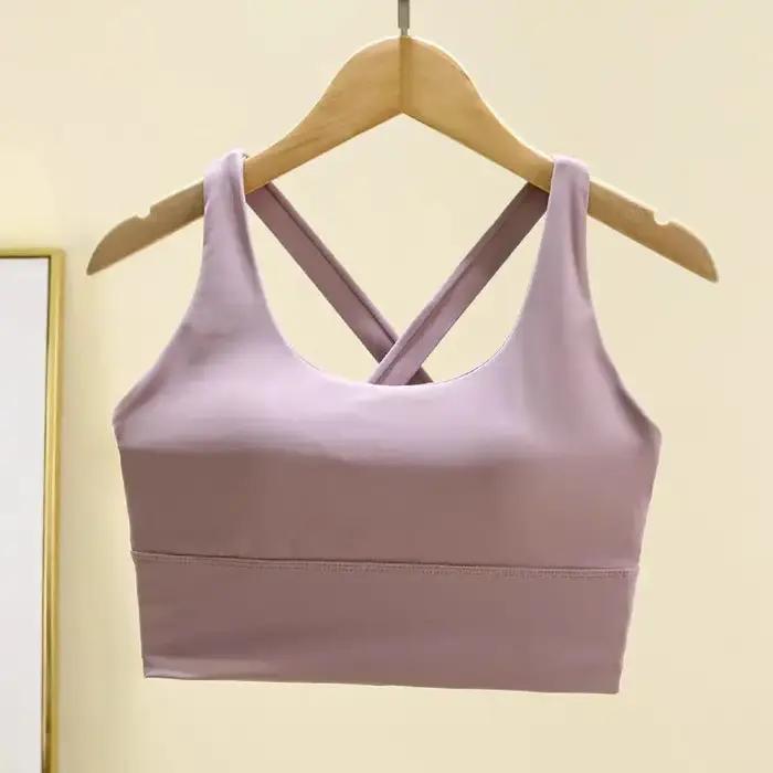 Soutien-gorge sport coussin fixe haute résistance running yoga antichoc maintien professionnel