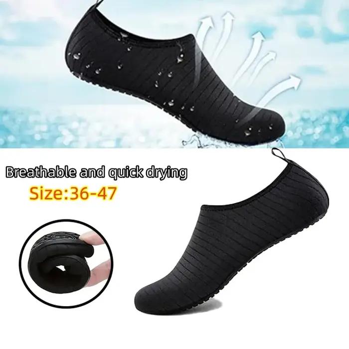 Chaussures d'eau de plage unisexes, pantoufles de natation respirantes à séchage rapide, antidérapan