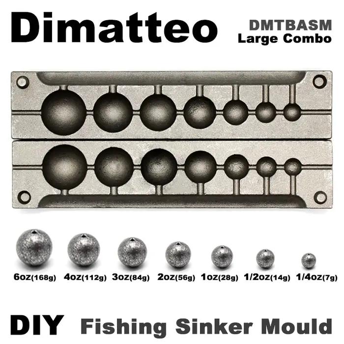 Dimatteo – moule coulant pour boules de pêche DMTBASM, 7/14/28/56/84/112/168g, 7 cavités