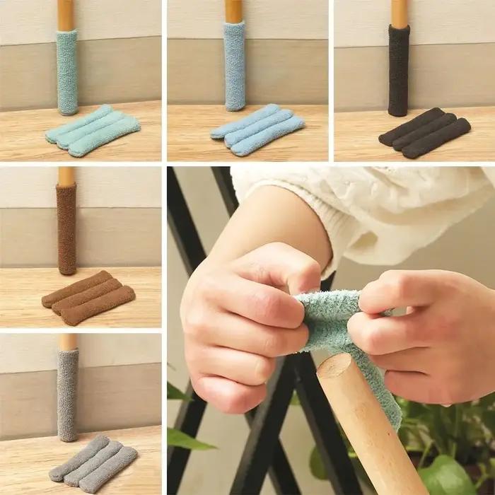 Chaussettes de pied de chaise élastiques hautes avec coussinets coordonnants, housses de protection