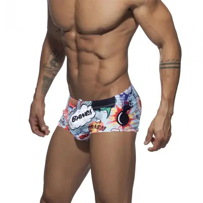 Hommes Sexy Bikini maillot de bain Boxer slips maillots de bain courts hommes natation Surffing tron