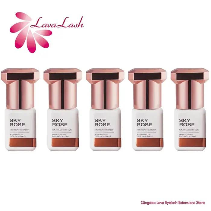 5 bouteilles SKY Rose colle Extensions de cils 1s séchage rapide corée ciel colle 5ml faux cils coll