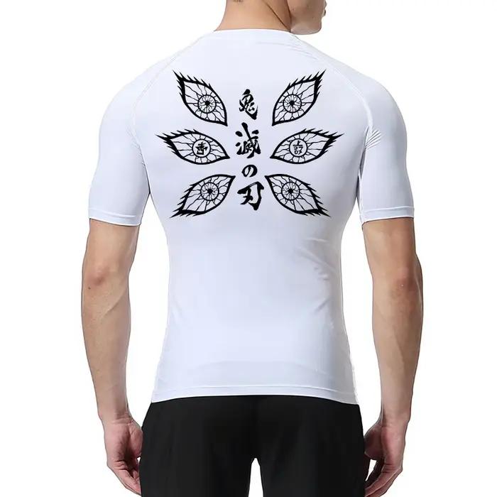 Chemise de Compression à imprimé graphique pour hommes, T-Shirt d'entraînement de gymnastique, de co