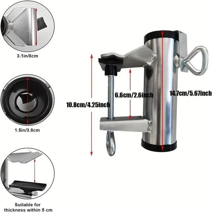 Pince parapluie pour terrasse extérieure, banc de terrasse, cadre partenaire, balustrade, bateau, po