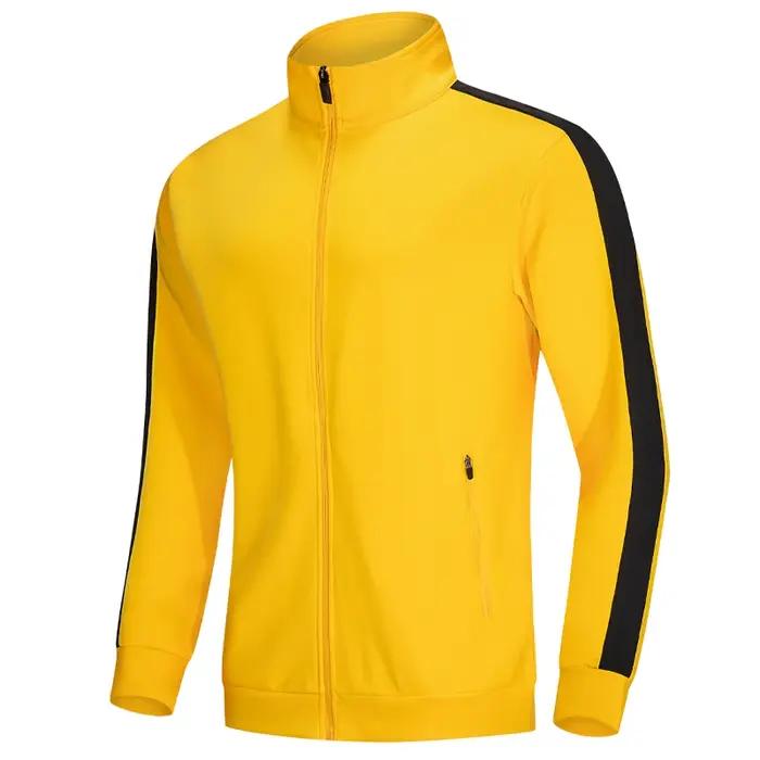 Vestes de sport à fermeture éclair pour hommes, maillot de randonnée, cardigan de jogging à rayures,