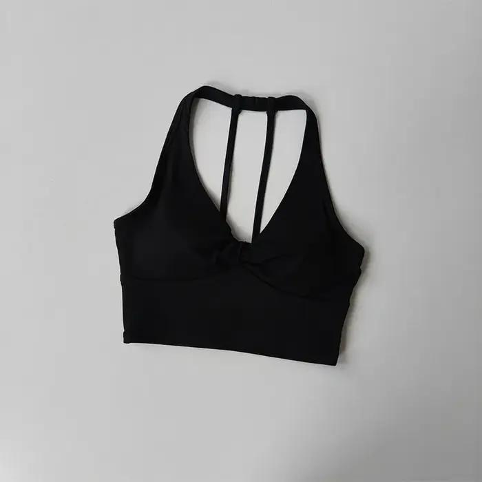 Soutien-gorge de sport respirant et à séchage rapide pour femme, anti-choc, push-up, idéal pour le y