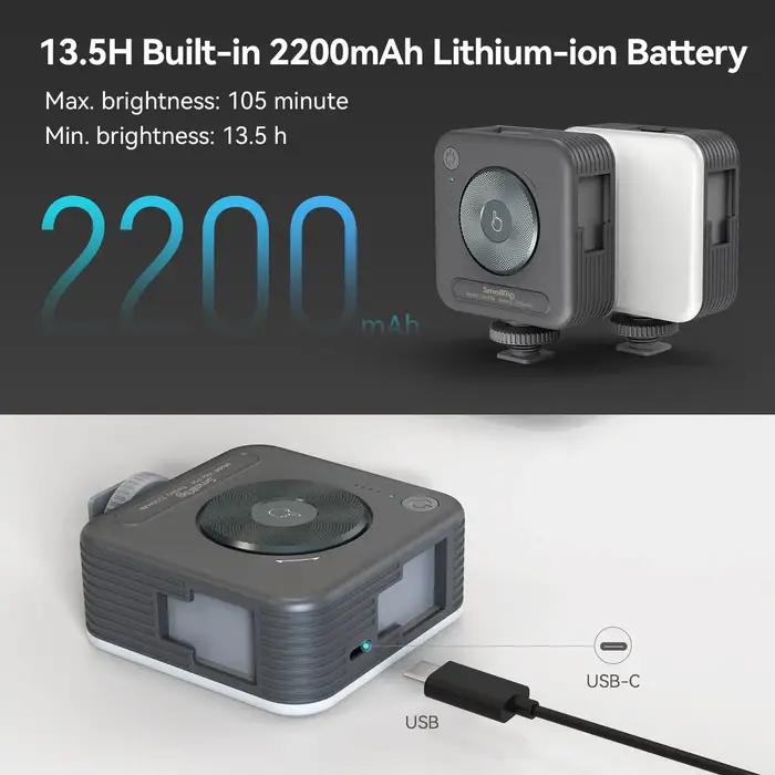 SmallRig P96 LED lumière vidéo Mini LED caméra lumières 2200 mAh 6500 k Zoom Photo vidéo éclairage p