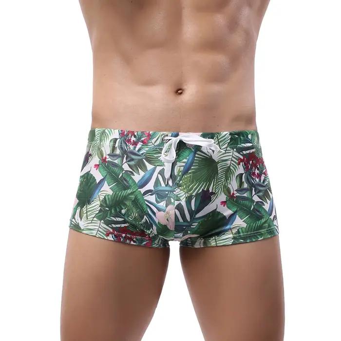 Vente chaude maillots de bain hommes boxeurs de bain taille basse maillot de bain Sexy maillots de b