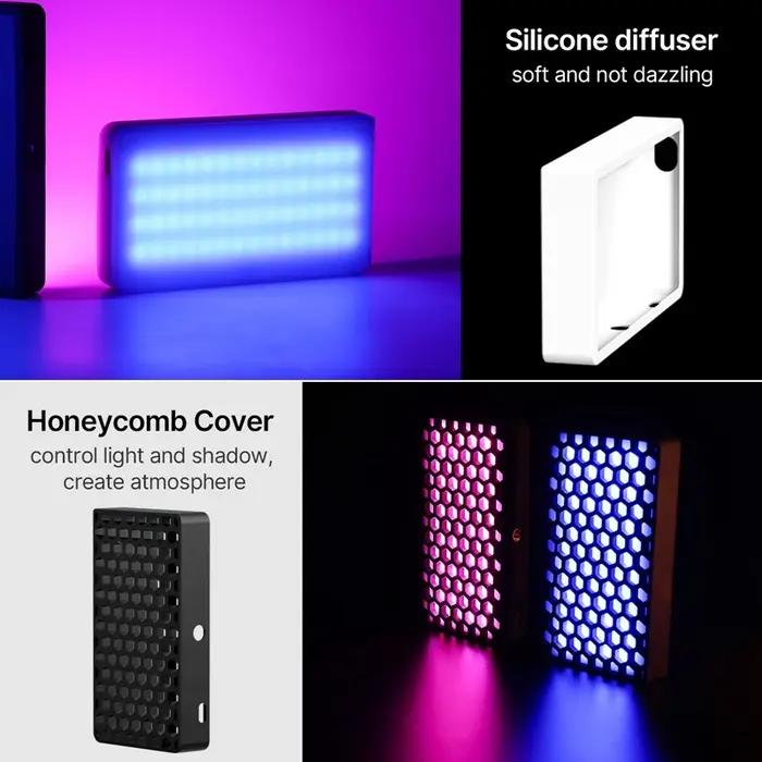 Ulanzi LT002 RGB LED panneau lumineux vidéo 7 pouces lumière de remplissage de poche réglable 2500-9