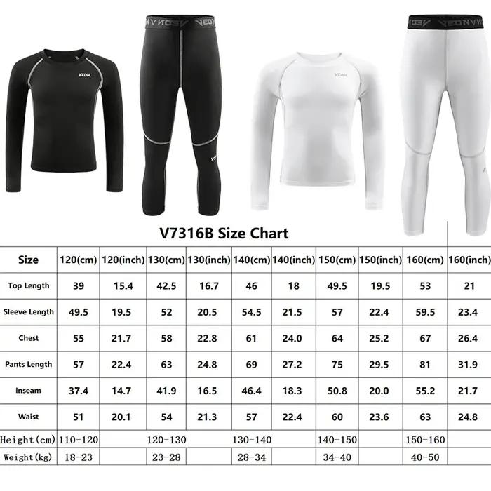 Un ensemble de Leggings et chemise de Compression pour jeunes garçons, collants de sport à manches l