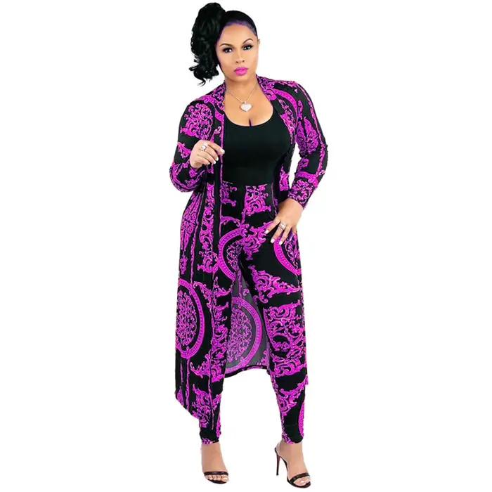 Survêtement sexy à manches longues pour femmes imprimé national X-Long survêtement manteau leggings skinny ensemble de deux pièces tenues de mode 2020