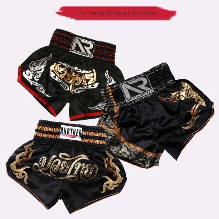 Short de boxe pour hommes, femmes et enfants, homme Muay Thai de haute qualité, short BJJ noir, pant