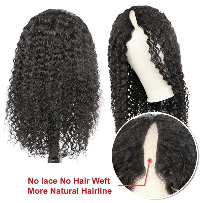Perruque Brésilienne Ondulée 250 Naturelle, Cheveux Humains, Rapide, Facile à vitation, Sans Colle,