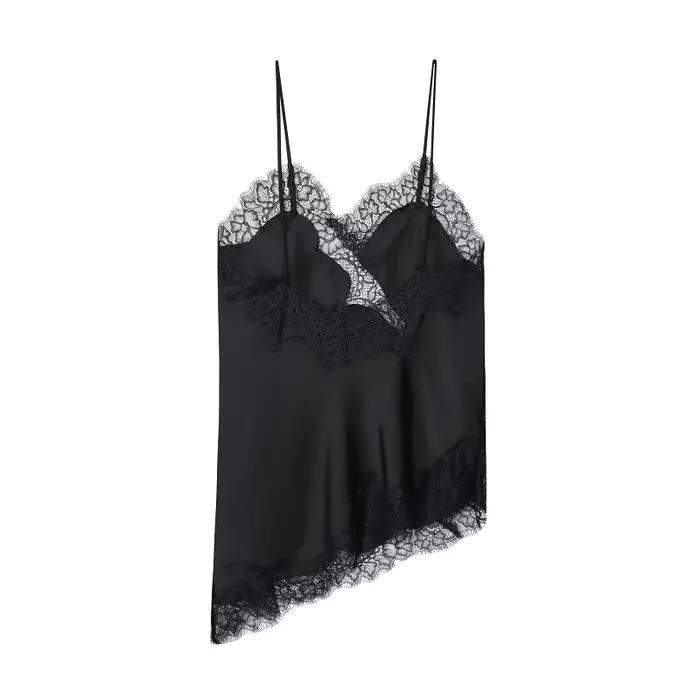 MUJER noir couverture en dentelle pour femmes Camisole Sexy dos nu hauts femme 2025 été sans manches