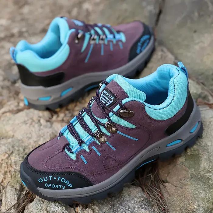 Chaussures de randonnée professionnelles en daim et cuir pour femmes, baskets de Trekking en plein a