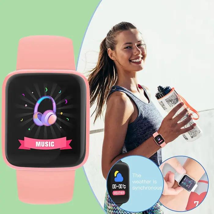 Montre multifonctionnelle Y68 Bluetooth compatible téléphone fitness sommeil surveillance occasionnels entraînements hommes femmes