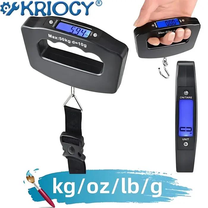 Balance à bagages numérique 50kg, valise Portable, balances électroniques portables, rétro-éclairage