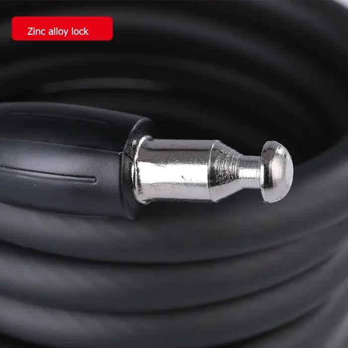 Serrure Wirerope antivol acier inoxydable longueur 1.2m 1.8m pour VTT moto de route accessoire vélo portable sécurité vélo occasionnels