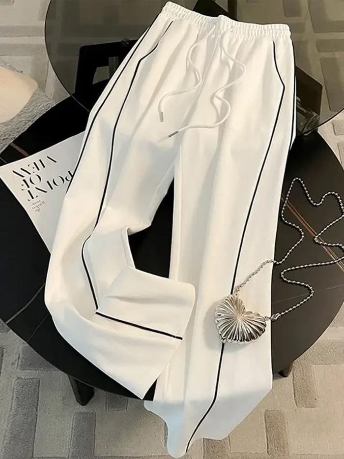 Ensemble veste et pantalon droit pour femme décontracté et chic, confortable et polyvalent pour activités sportives et vie quotidienne