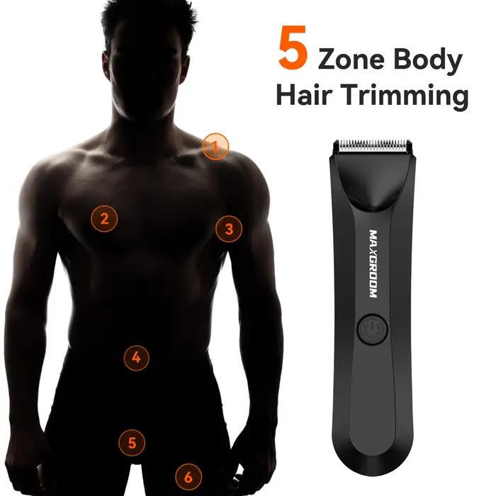 MAXGROOM corps tondeuse à cheveux rasoir pour hommes tondeuse à billes pour l'aine pubienne lame en