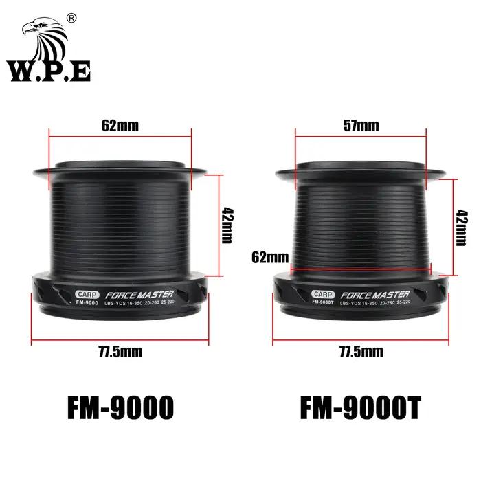 W.P.E-Moulinet de pêche à la carpe FM9000, 9 + 1 roulements à billes, rapport d'engrenage 4.4:1, bob
