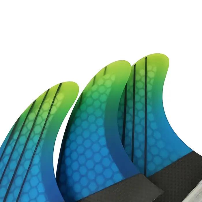 M/L LeicFins Set UPUSRF FCS II Performer-3 palmes en fibre de carbone pour surf, double onglets 2, p