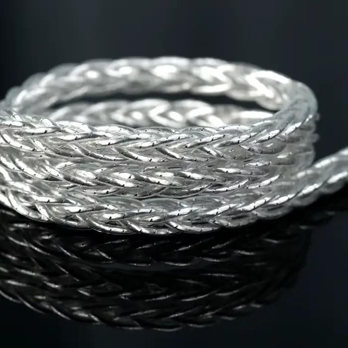 XINHS-Câble de mise à niveau pour écouteurs, plaqué argent, palladium, haute pureté, 8 brins, S06