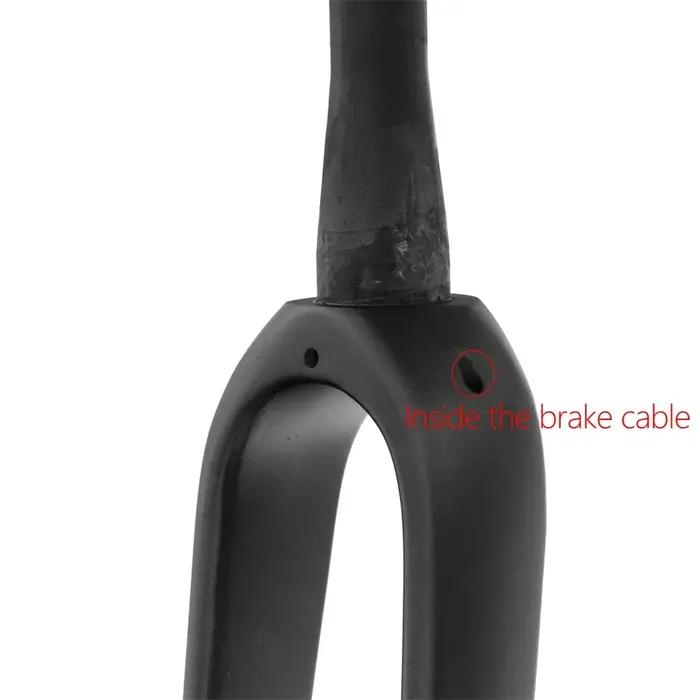 Gravel-Fourche avant en carbone ultralégère pour vélo de route, tube droit et conique, frein à disqu