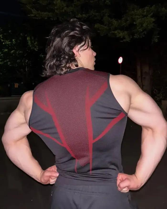 Débardeur Homme Sans Manches Été Séchage Rapide Respirant Haute Élasticité Sans Coutures Fitness Cou