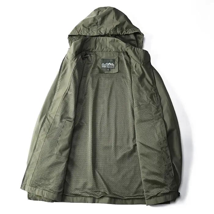 Coupe-vent Hommes DulJacket Imperméable En Plein Air À Capuche Manteau Sports Militaire Taille Europ