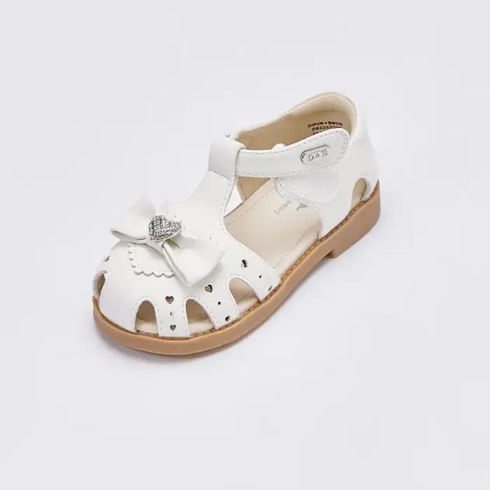 Dave Bella bébé filles sandales été belles chaussures en cuir souple enfants princesse chaussures en