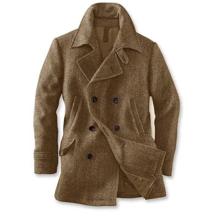 Veste de costume pour hommes, simple boutonnage, chevrons, poches Design de mode décontractées, tail