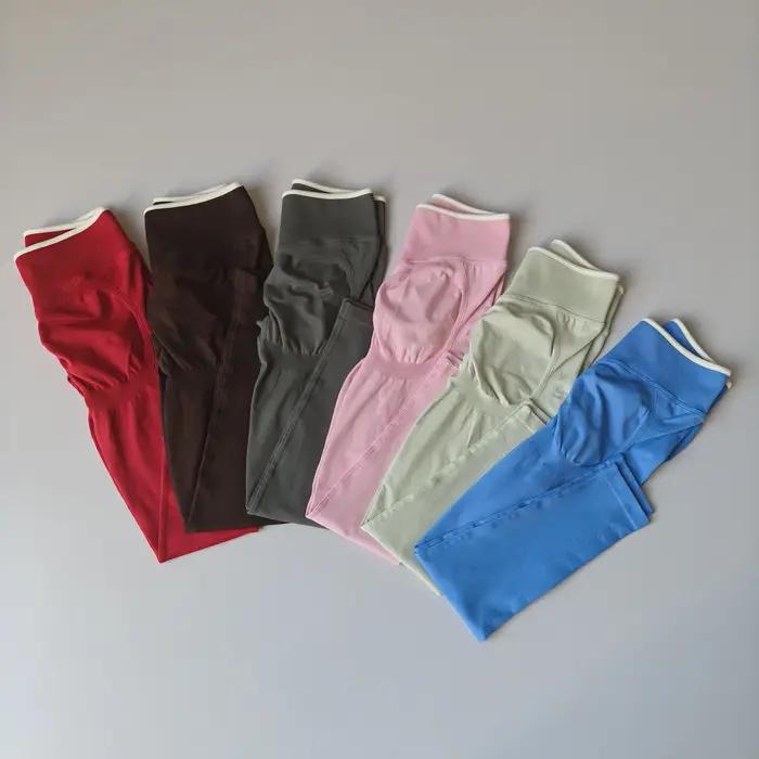 Pantalons de Yoga taille haute sans couture pour femmes, Leggings de contrôle du ventre, extensibles