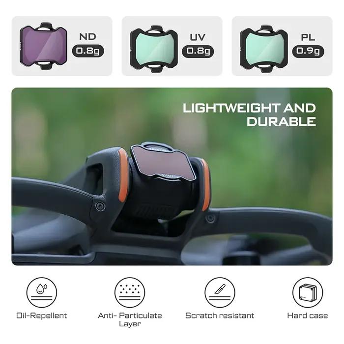 Freewell Drone professionnel ND filtre Standard jour 4 pièces/ensemble ND8 ND16 ND32 ND64 pour DJI A
