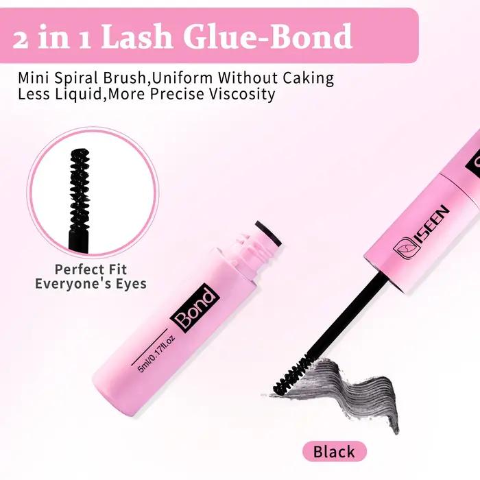 Colle pour Cils en Grappes, Adhésif et Scellant pour Extensions de Cils 10ml, Tenue Forte et Impermé