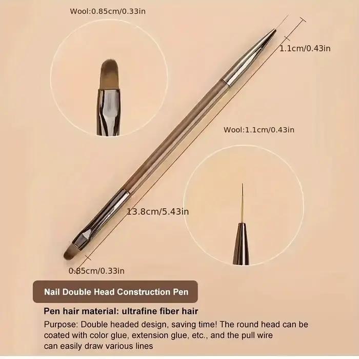 9 pièces bricolage brosse Nail Art brosse ensemble acrylique dentelle Ombre conception ongles UV Gel